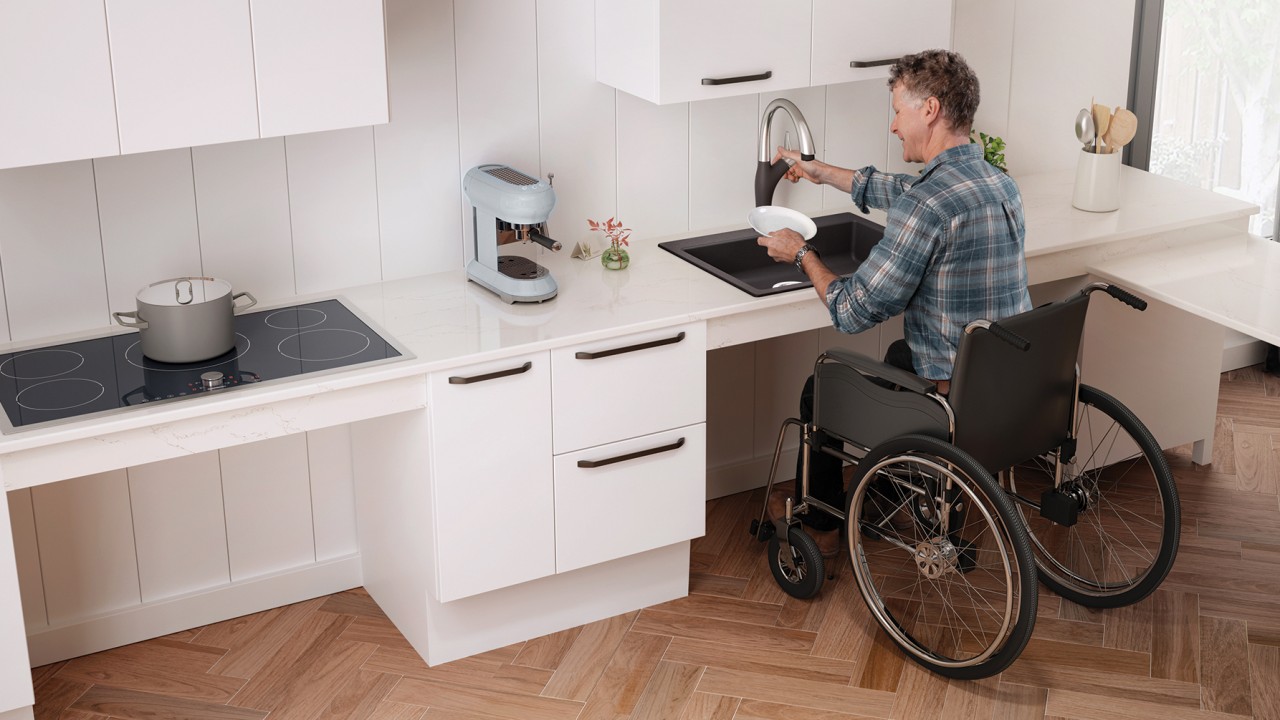 wheelchair friendly kitchen sink