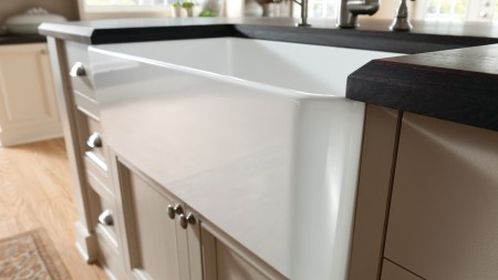 Ceramic kitchen sinks combine the traditional look of fireclay with modern German manufacturing