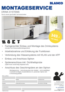 Montageservice BLANCO Wassersysteme